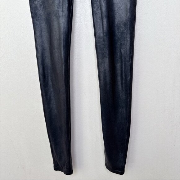 Spanx Womens Small Faux Leather High Rise Shapewear Legging In Black - Picture 7 of 14